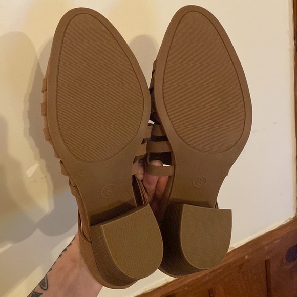 Universal Thread “Aiden Huarache" Brown Heeled Mules - Picture 9 of 9